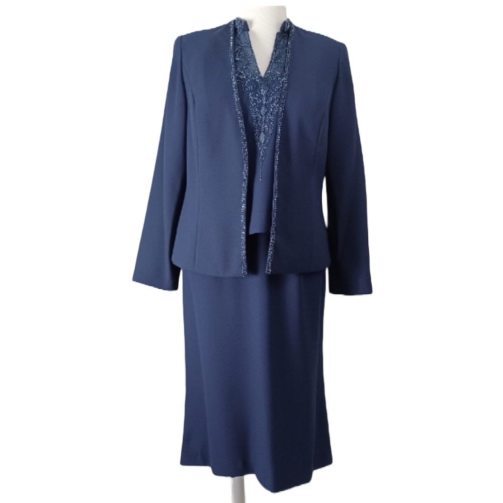 KAREN MILLER NEW YORK FORMAL 2 PIECE SET DRESS/JACKET SIZE 12
